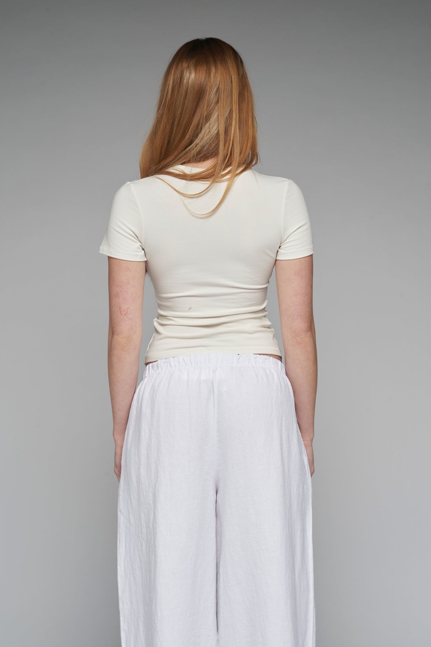 charlotte pant in white - CHERRY KNOTS