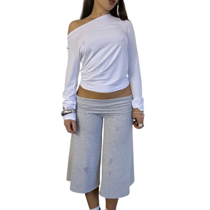 lune fold over capris