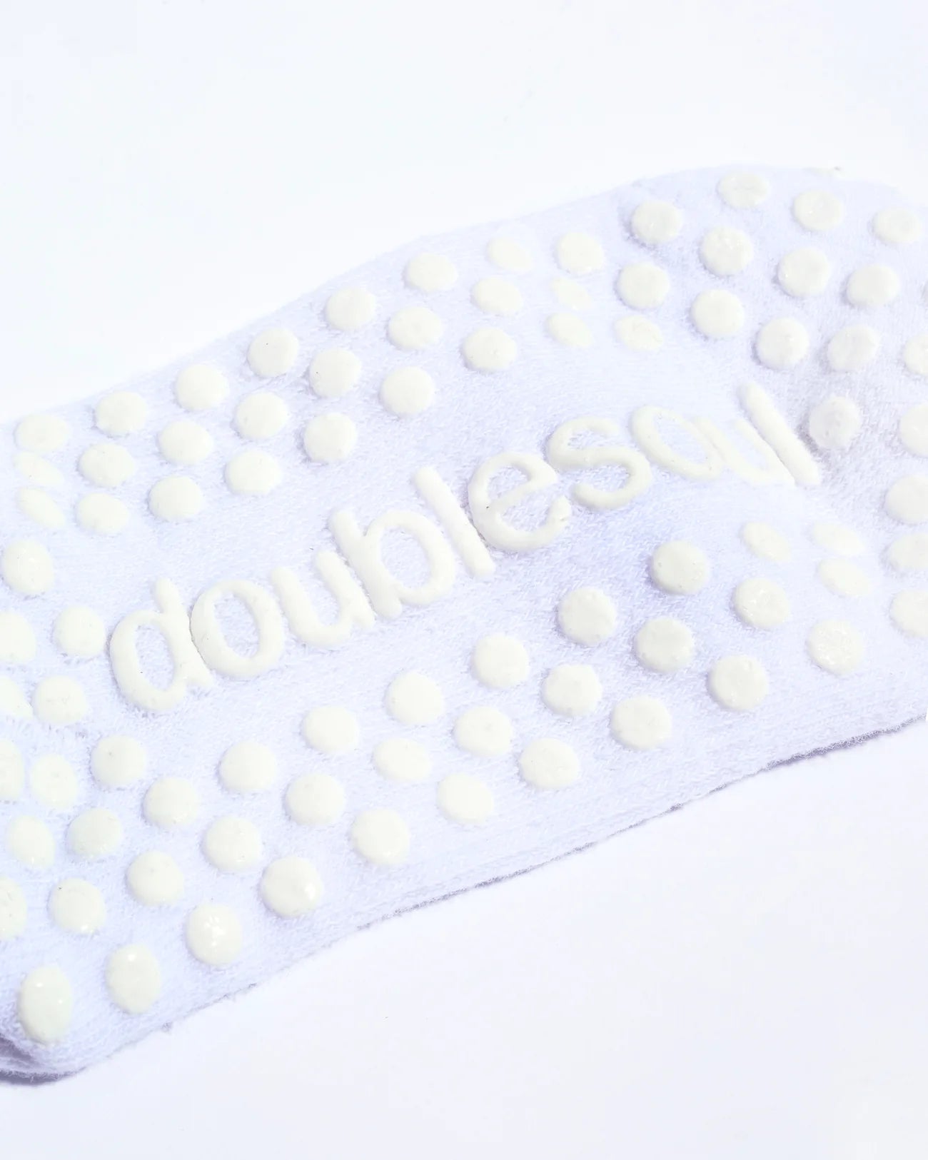quarter grip sock in white - CHERRY KNOTS
