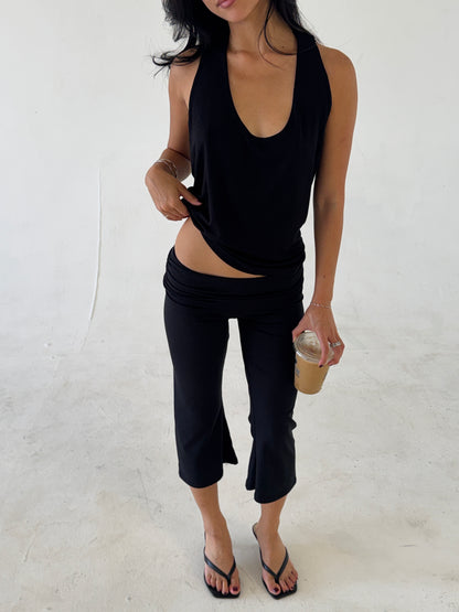 rhea foldover capri