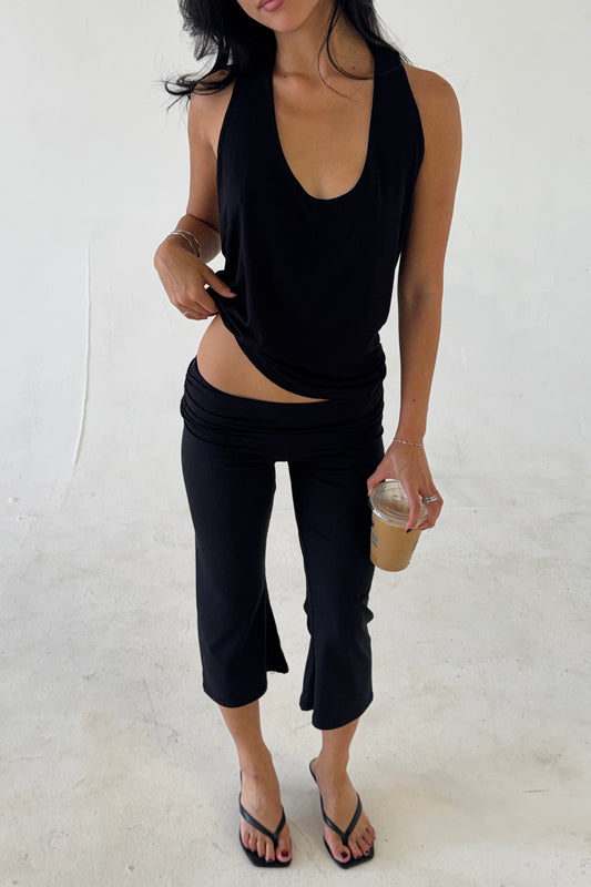 rhea foldover capri - CHERRY KNOTS