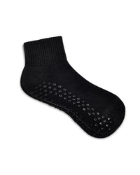 quarter grip sock in black - CHERRY KNOTS