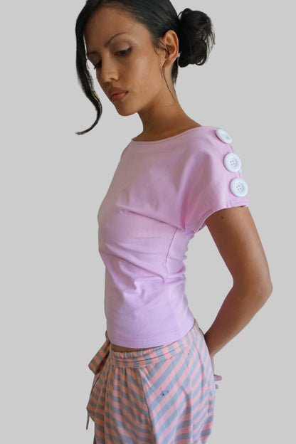 coraline top in lilac - CHERRY KNOTS