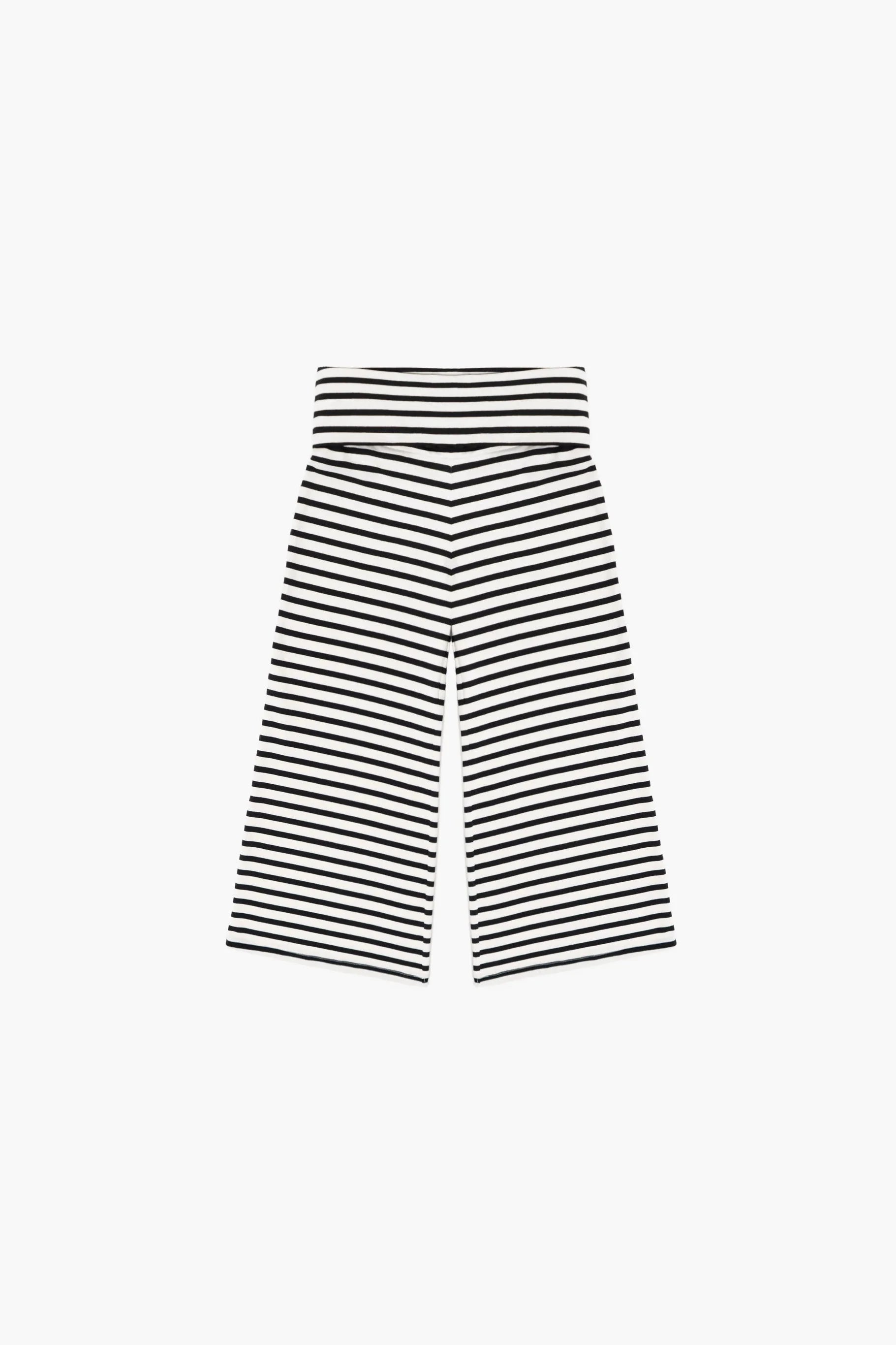 cropped gaucho in stripes - CHERRY KNOTS