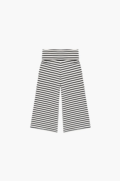 cropped gaucho in stripes - CHERRY KNOTS