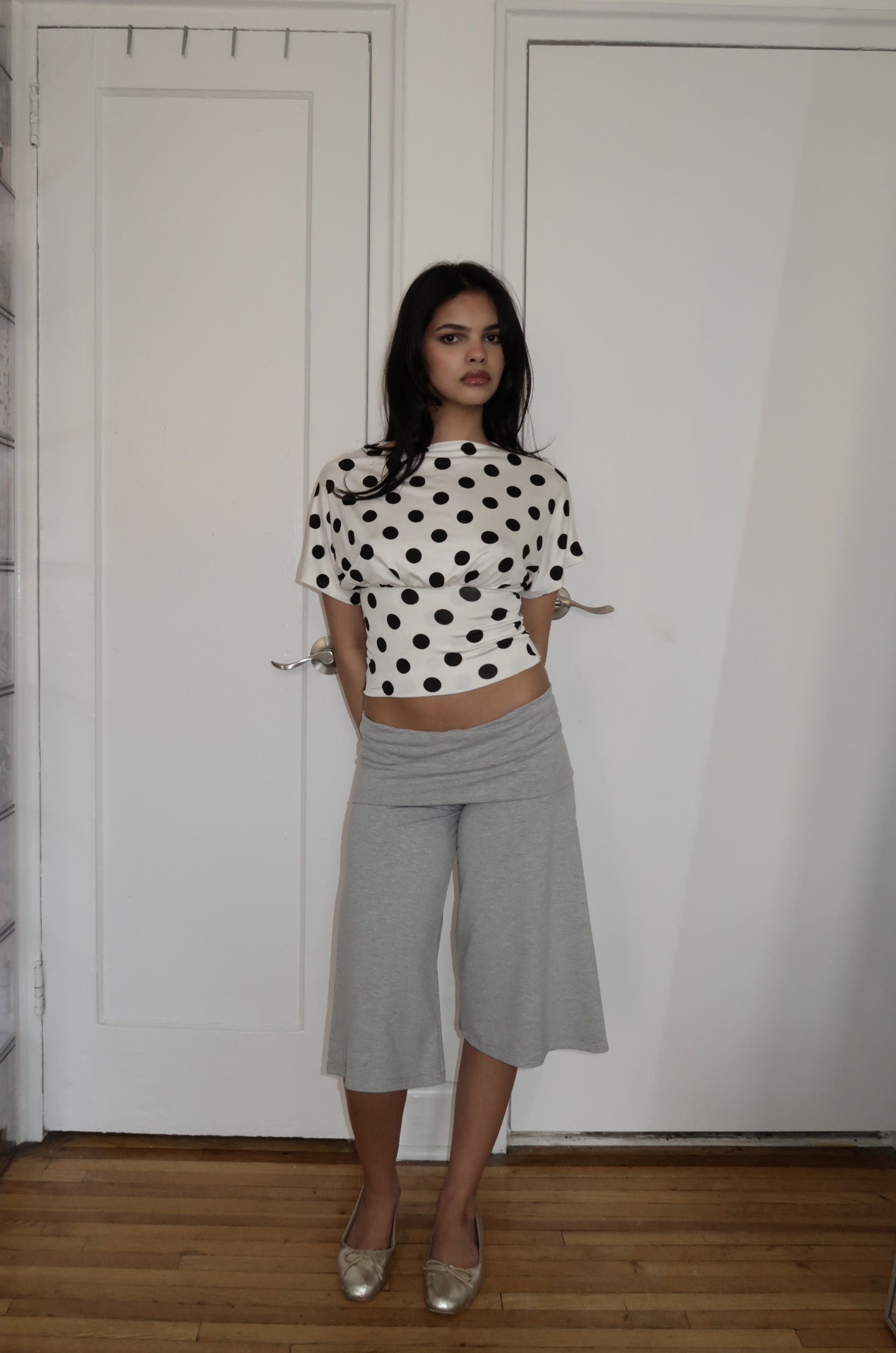 anna top in polka dot - CHERRY KNOTS