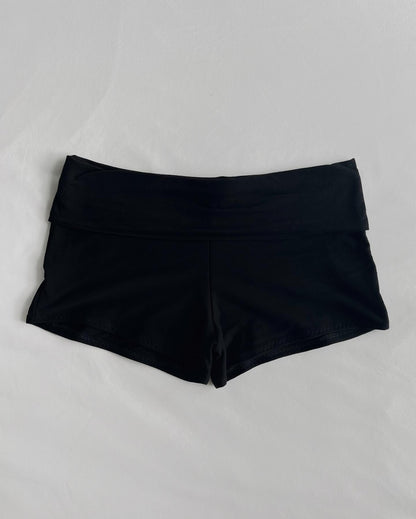 cherry micro shorts in black