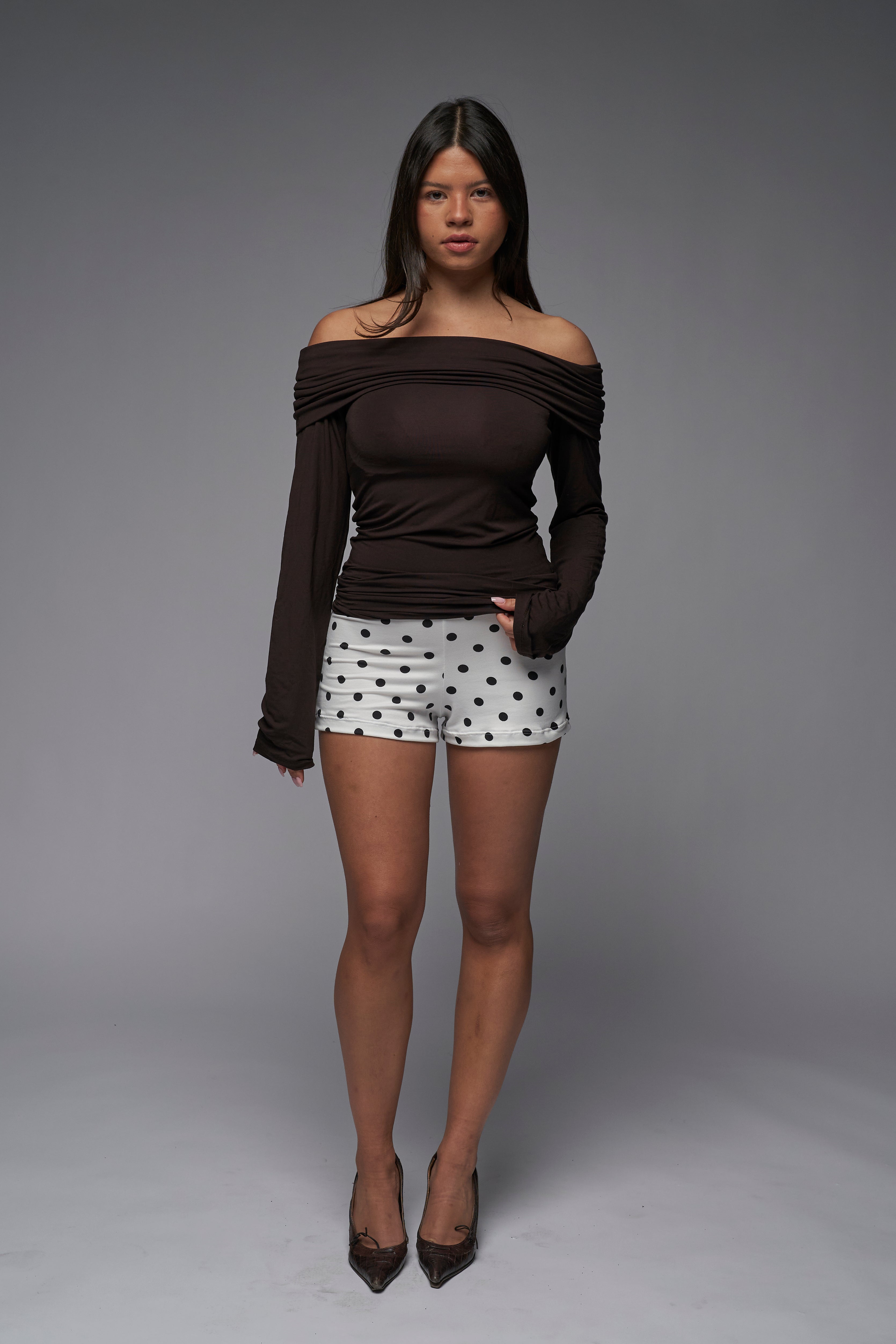 luca top in brown – CHERRY KNOTS