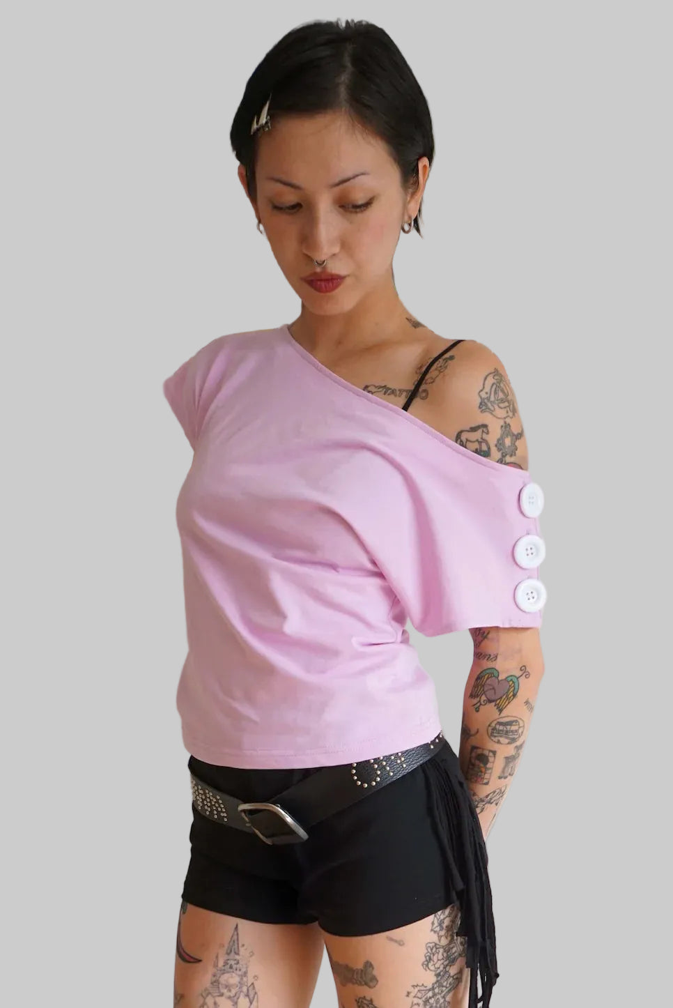 coraline top in lilac - CHERRY KNOTS