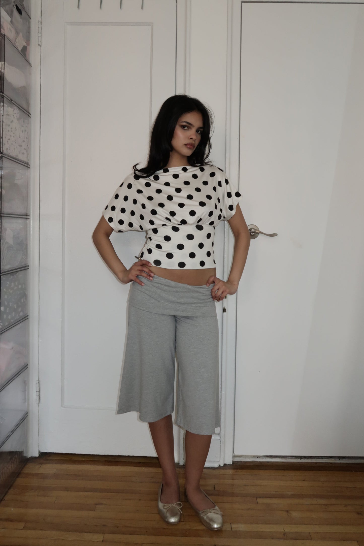 anna top in polka dot - CHERRY KNOTS