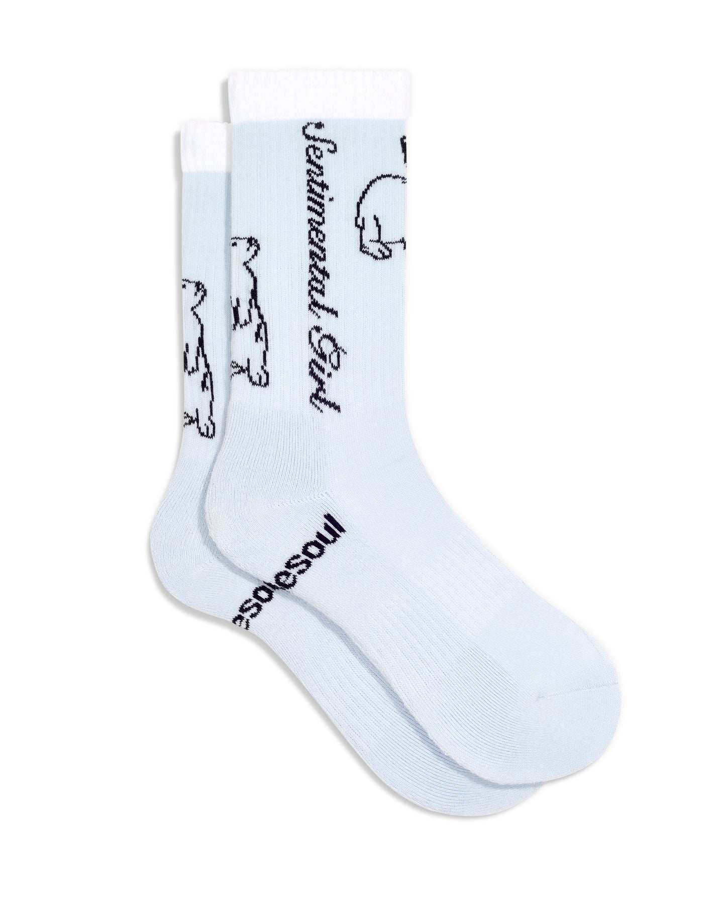 holly high sock in sentimental blue