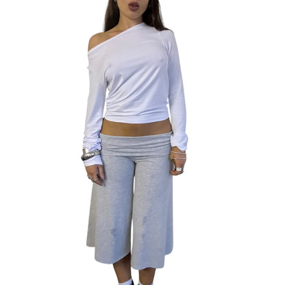 lune fold over capris