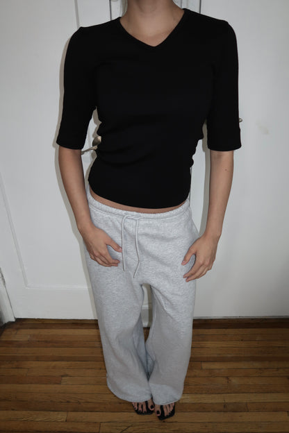 organic v rib tank in black