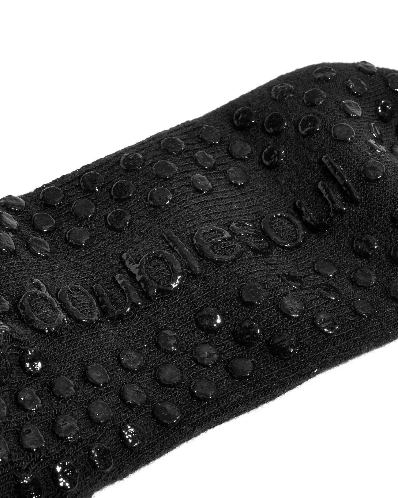 quarter grip sock in black - CHERRY KNOTS