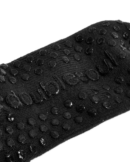 quarter grip sock in black - CHERRY KNOTS