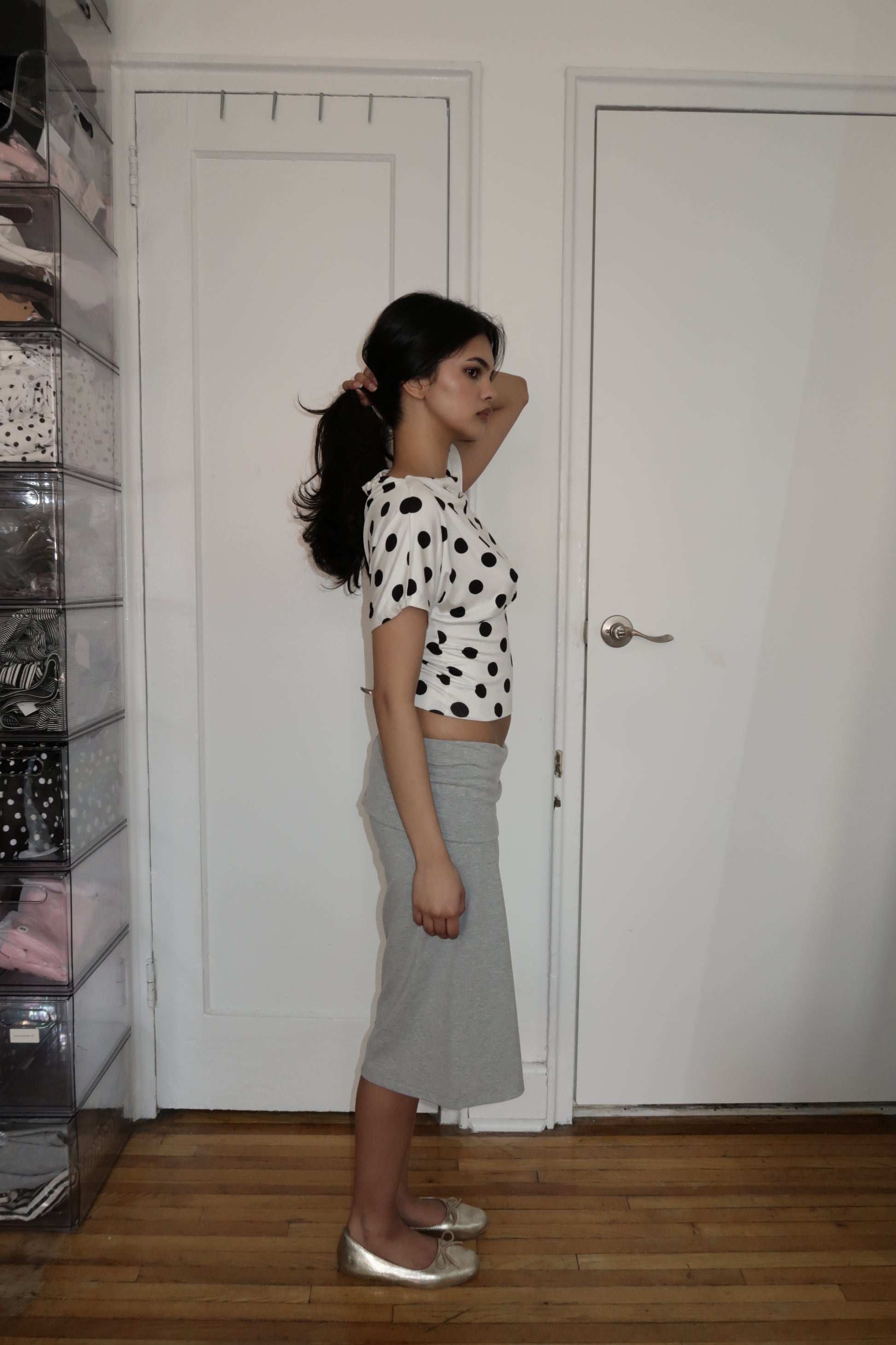 anna top in polka dot - CHERRY KNOTS