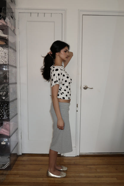anna top in polka dot - CHERRY KNOTS