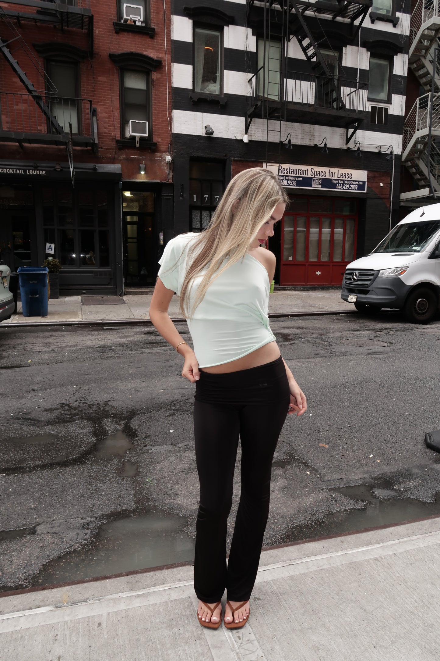 slouchy tee in mint