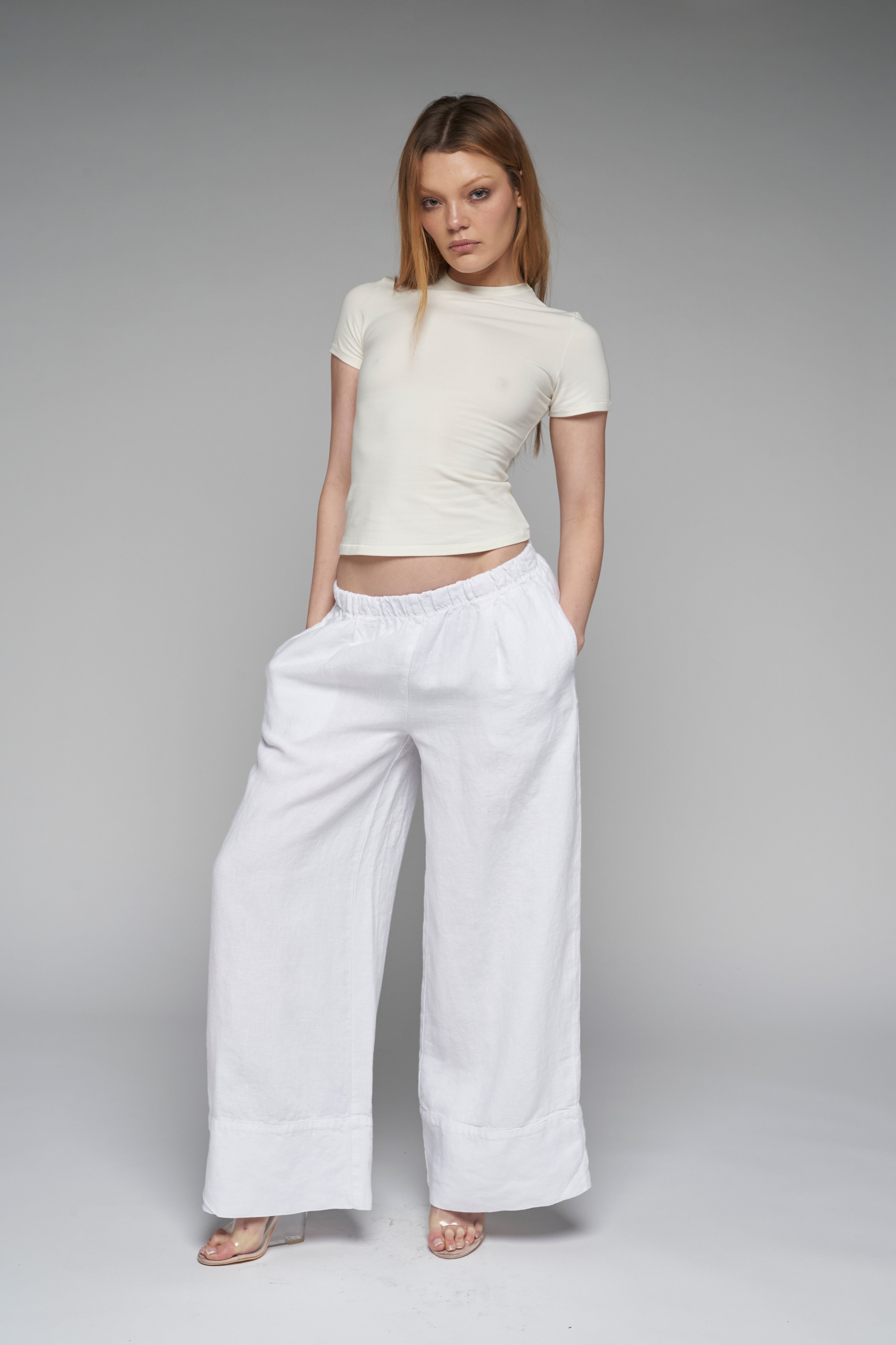 charlotte pant in white – CHERRY KNOTS