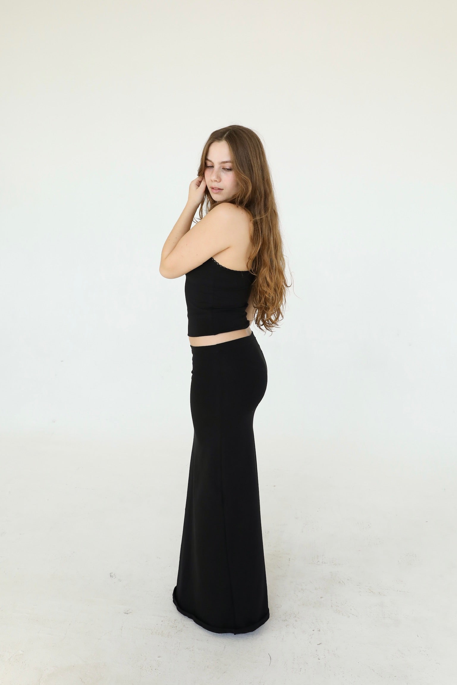 Julie Maxi Skirt - Black Maxi Skirt | Handmade in LA | Sustainable