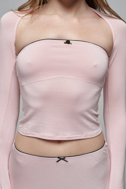 lined contour tube top