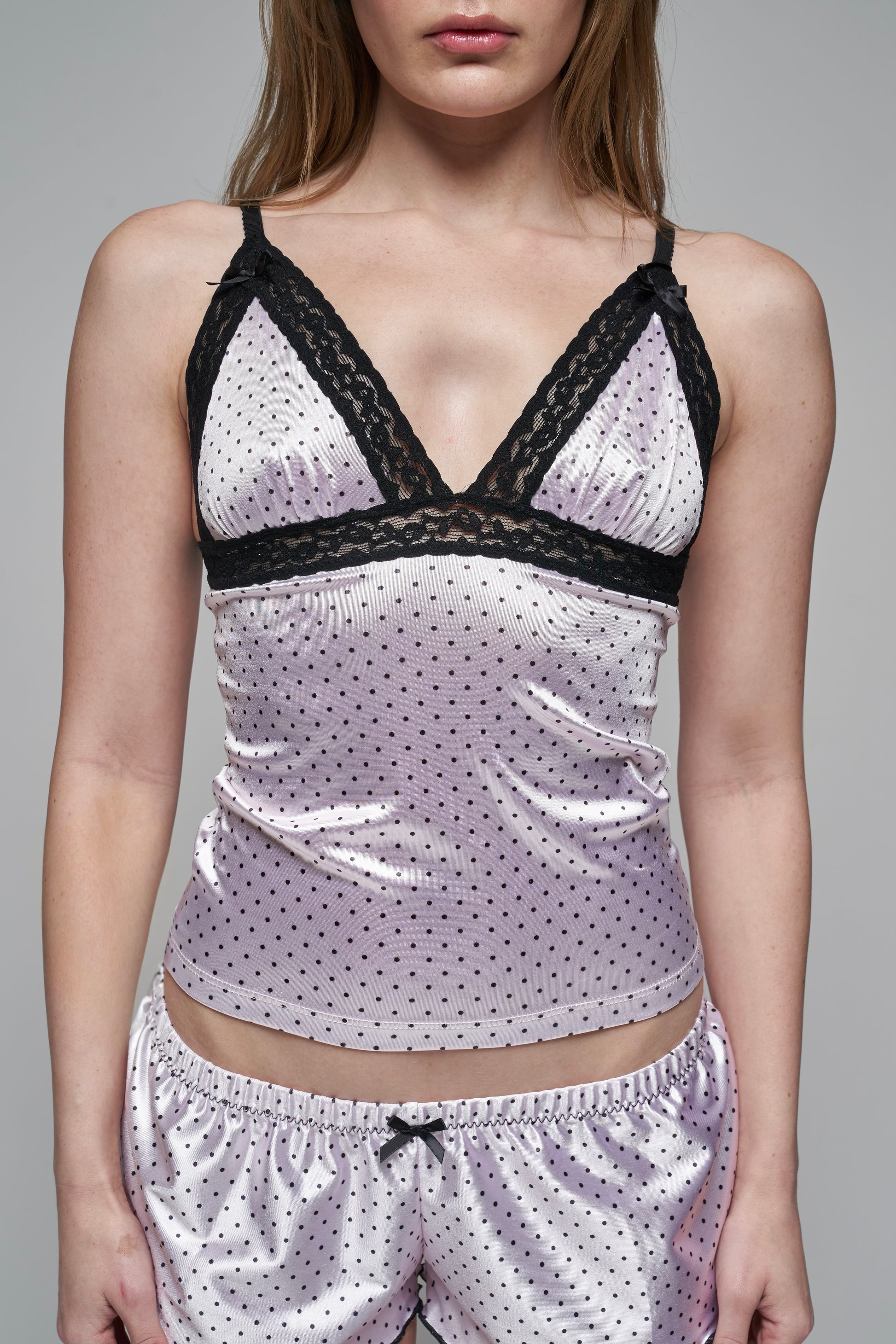 Mia Tank - Satin Tank Top with Lace Trim | Deadstock Fabric Mia Tank - Satin Tank Top with Lace Trim | Deadstock Fabric