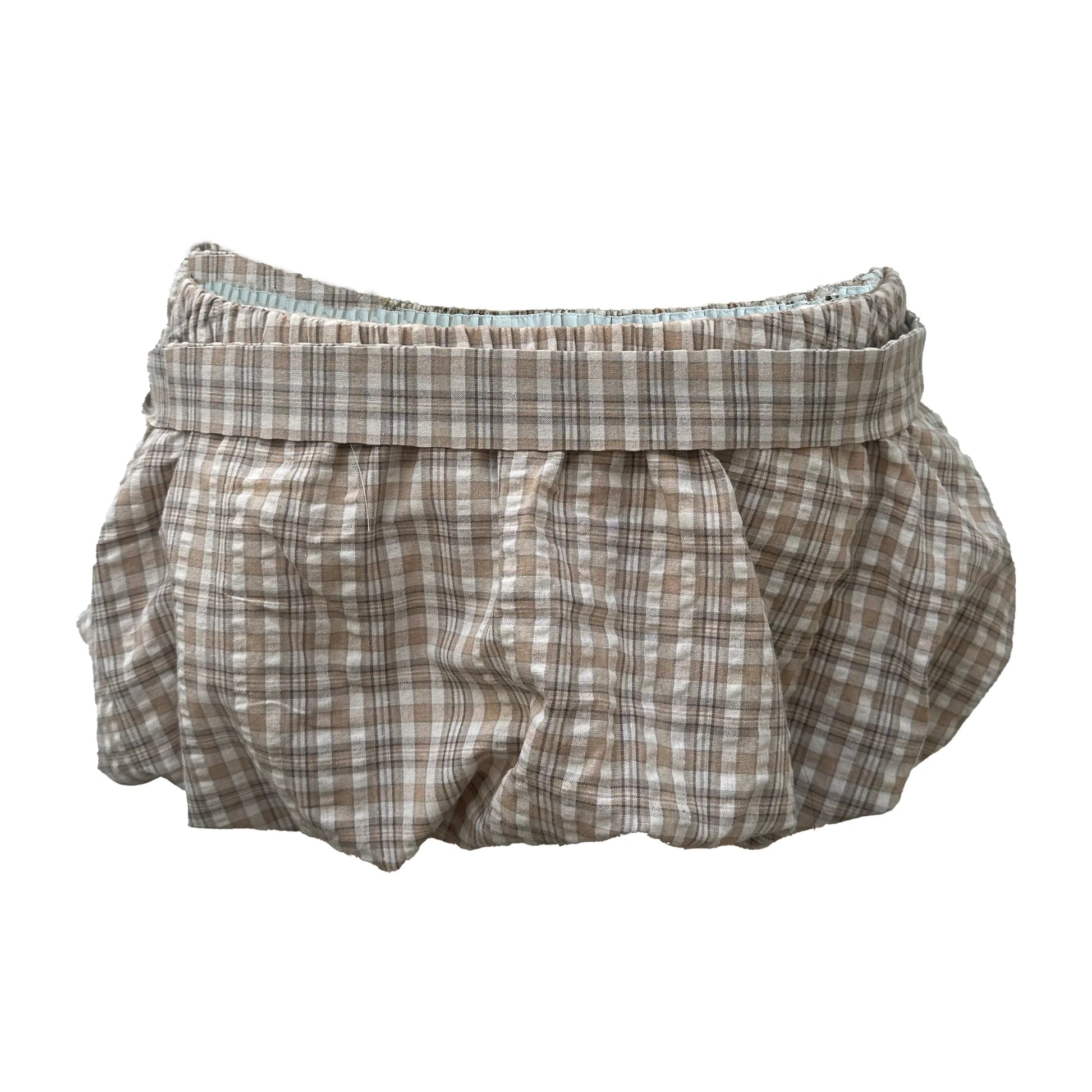 Plaid bloomers on a white background