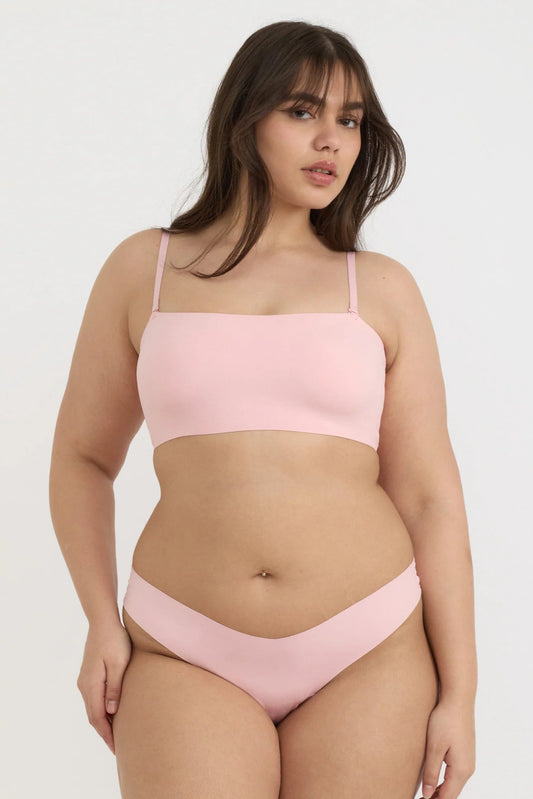 bandeau bralette in pink