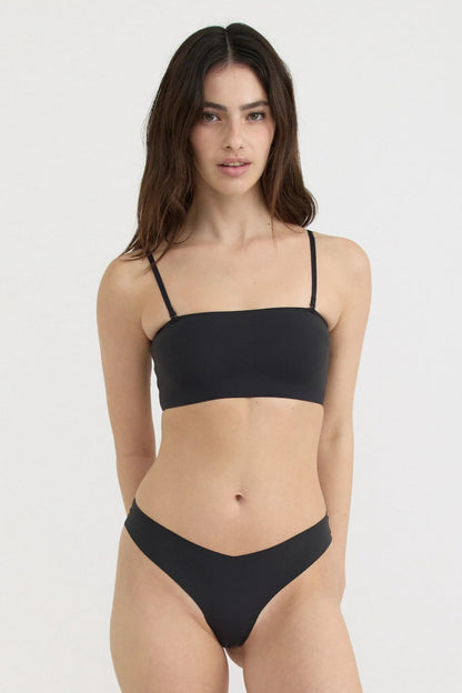 bandeau bralette in black