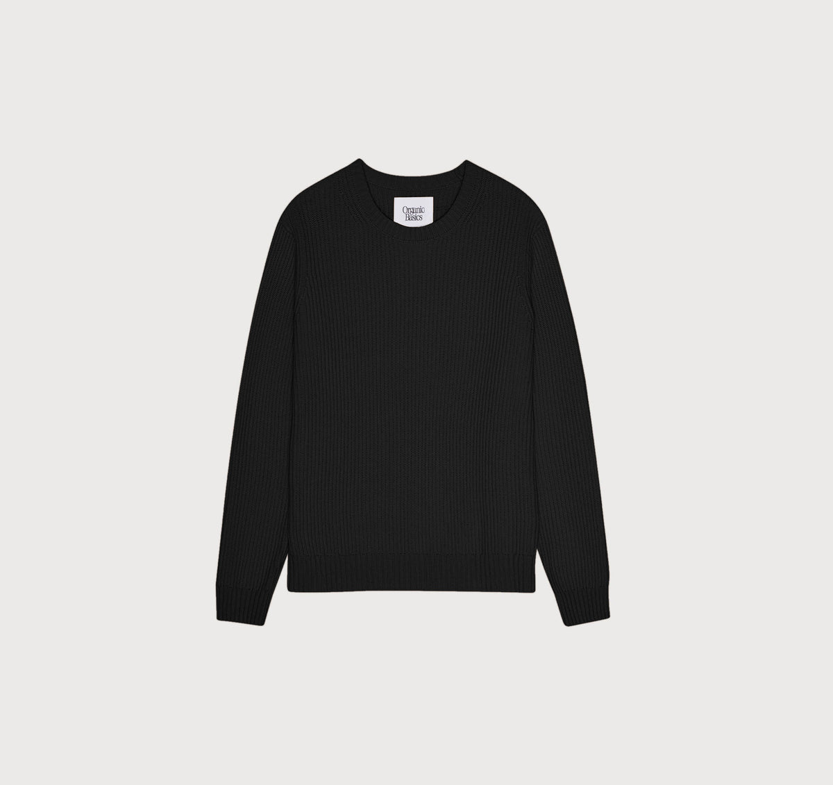 crewneck sweater in black - CHERRY KNOTS