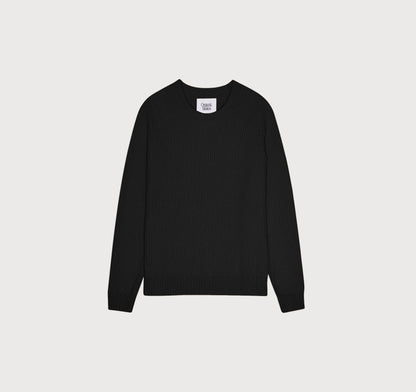crewneck sweater in black - CHERRY KNOTS