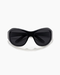 Black sunglasses on a white background