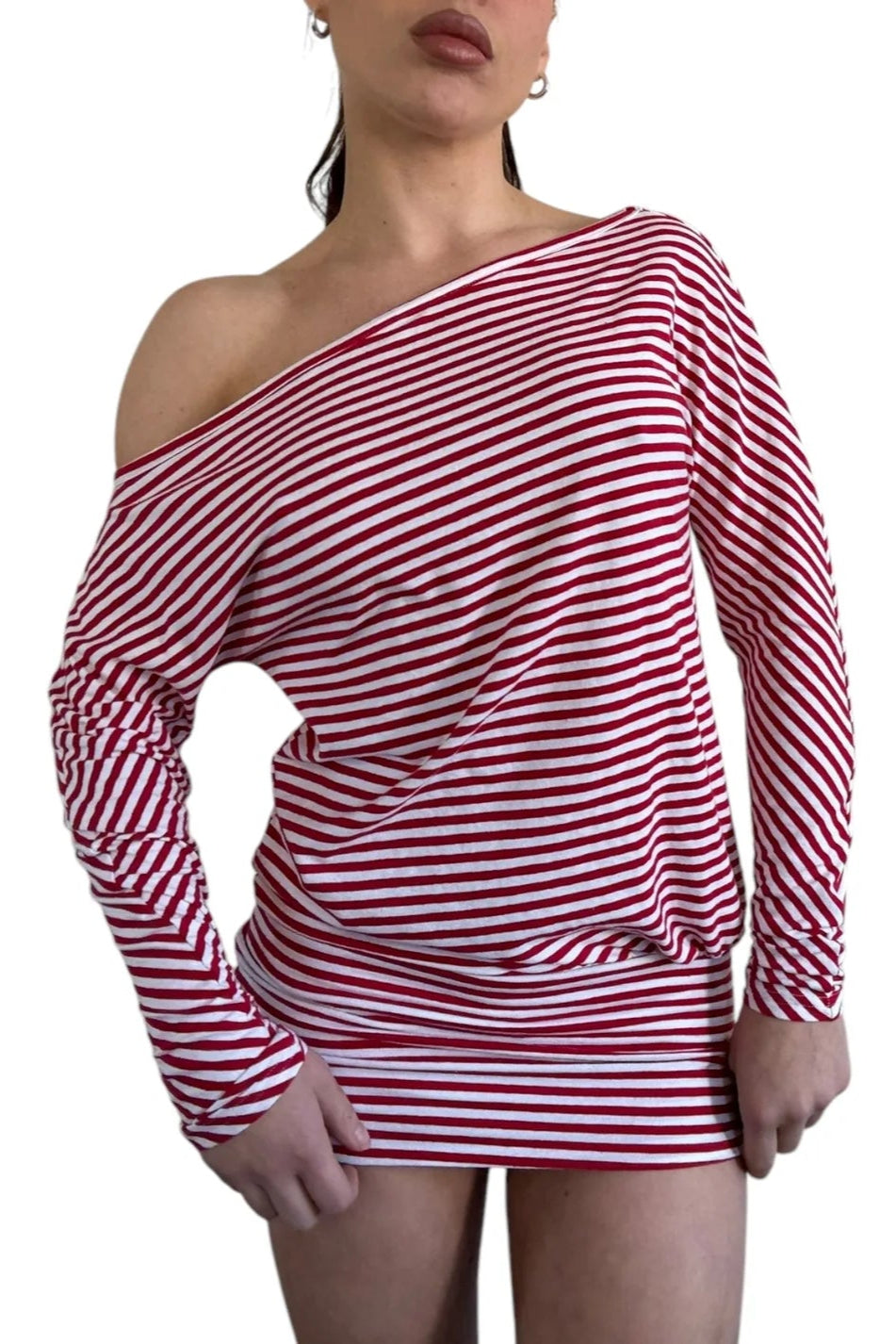tara dress in stripes