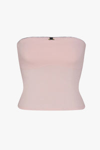 lined contour tube top in petal - CHERRY KNOTS