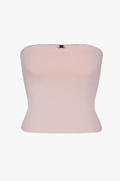 lined contour tube top