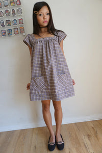 winona plaid mini dress - CHERRY KNOTS